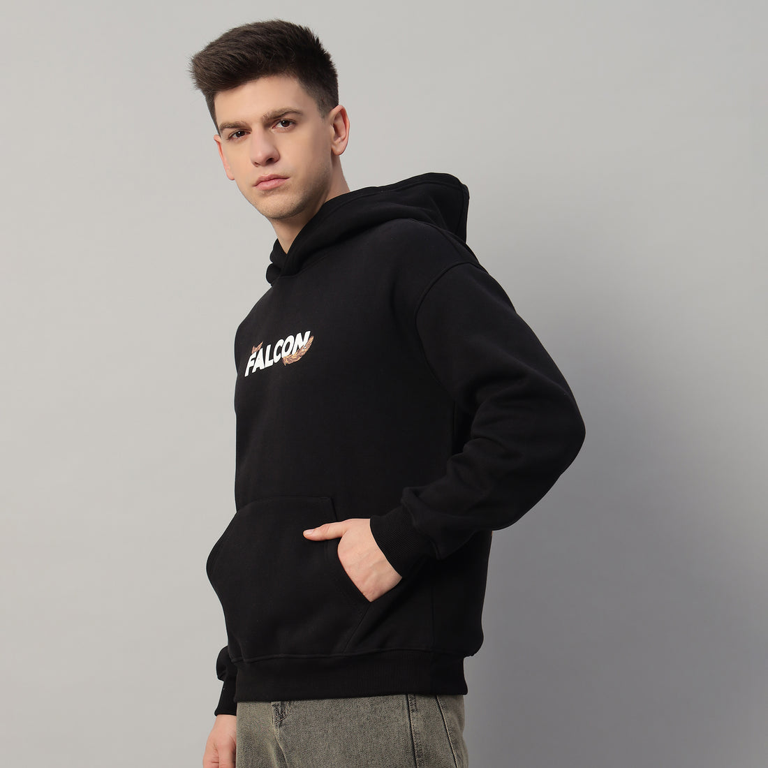 Black Falcon Oversized Hoodie