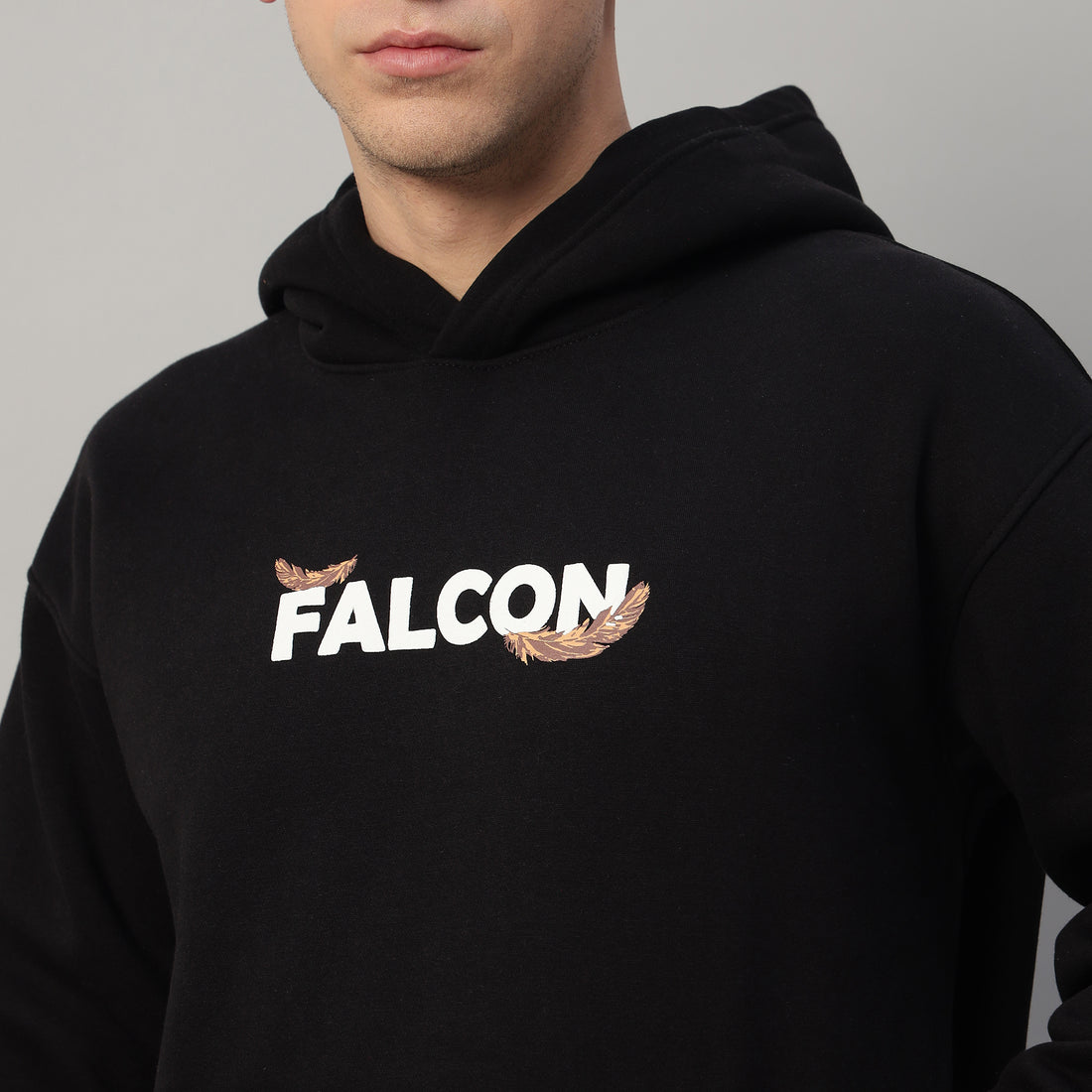 Black Falcon Oversized Hoodie