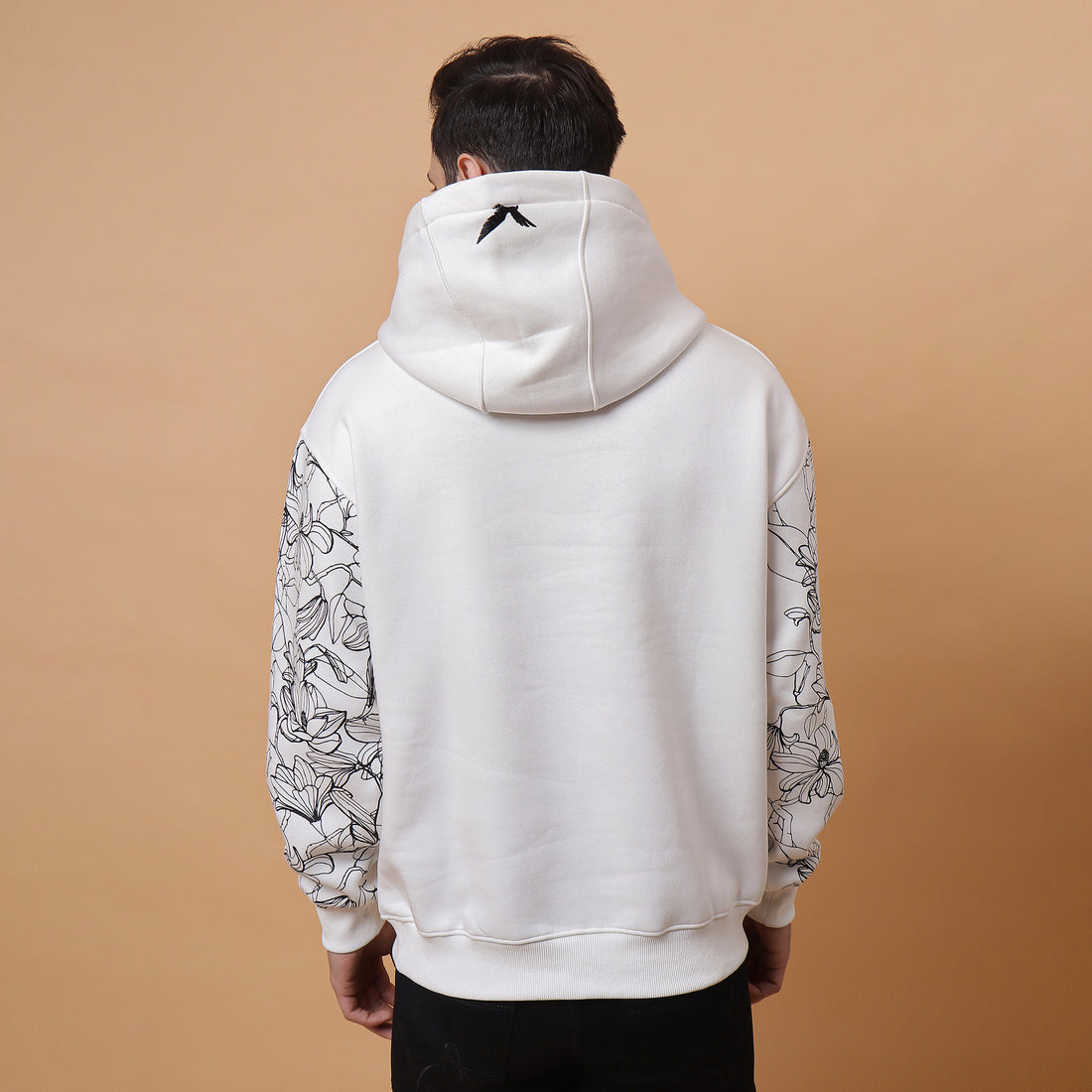 White Floral Bliss Hoodie