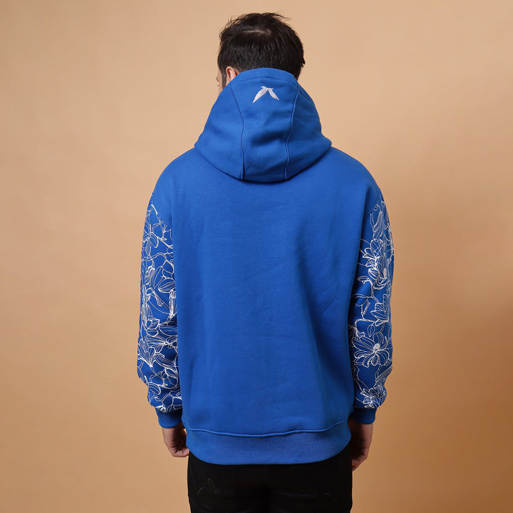 Blue Botanical Breeze Hoodie