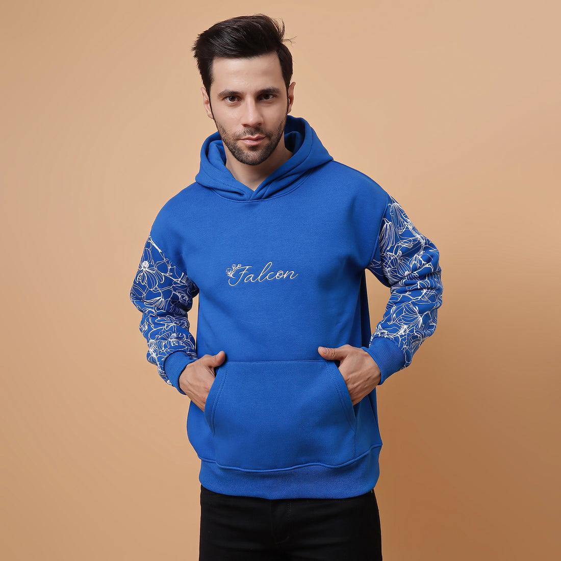 Blue Botanical Breeze Hoodie