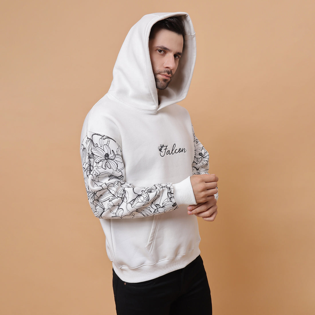 White Floral Bliss Hoodie