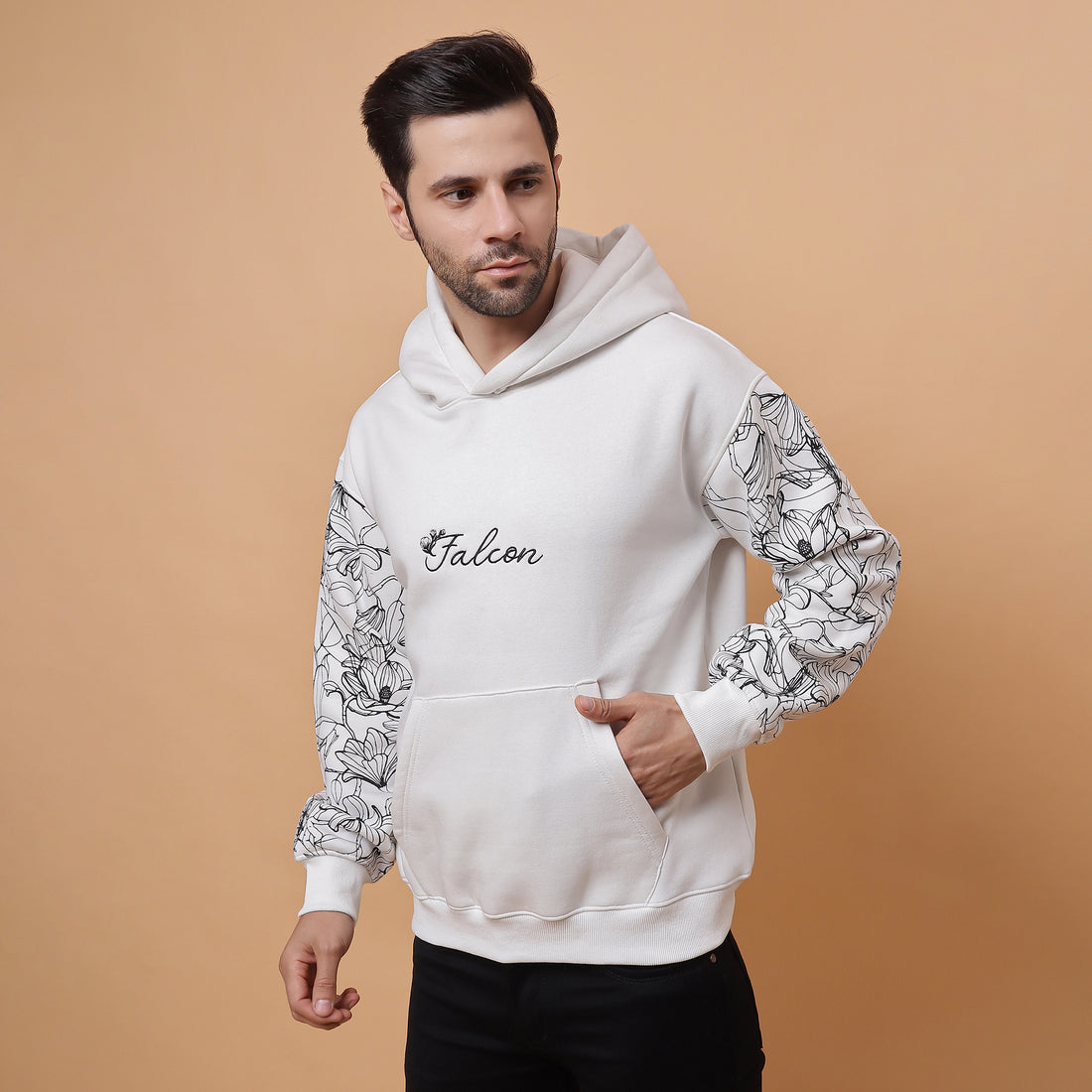 White Floral Bliss Hoodie