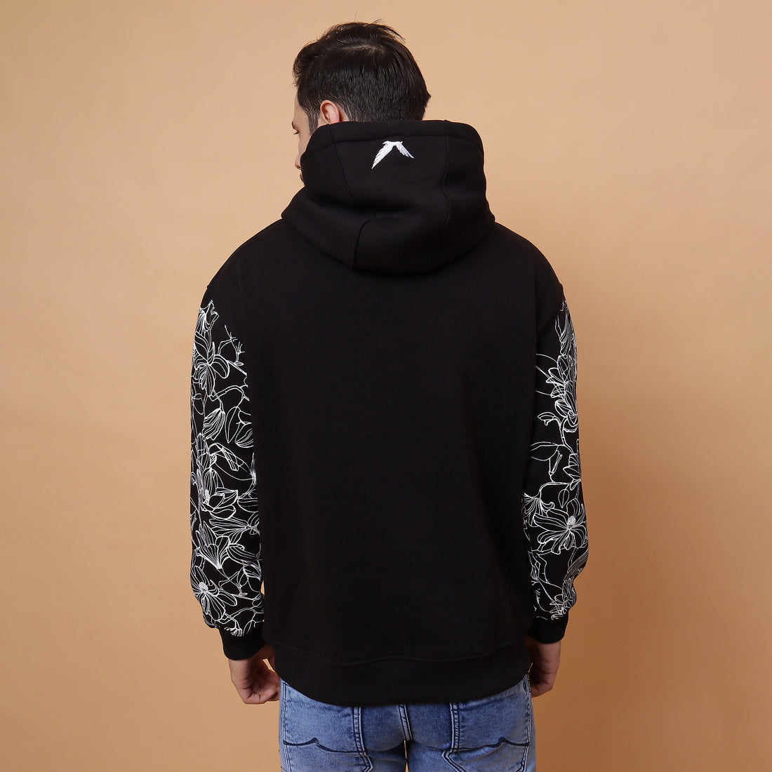 Black Midnight Bloom Hoodie