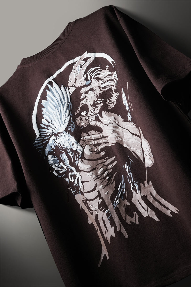 Brown Greece Falcon Oversized T-shirt