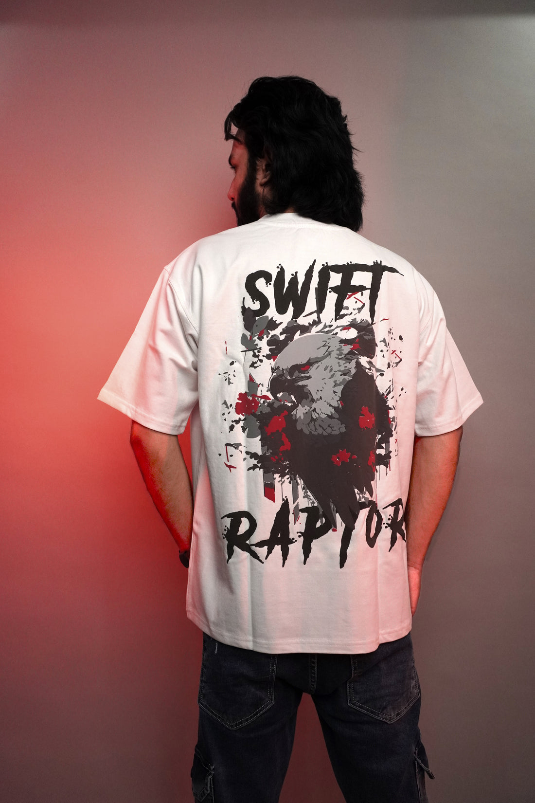 White Swift Raptor Oversized T-shirt